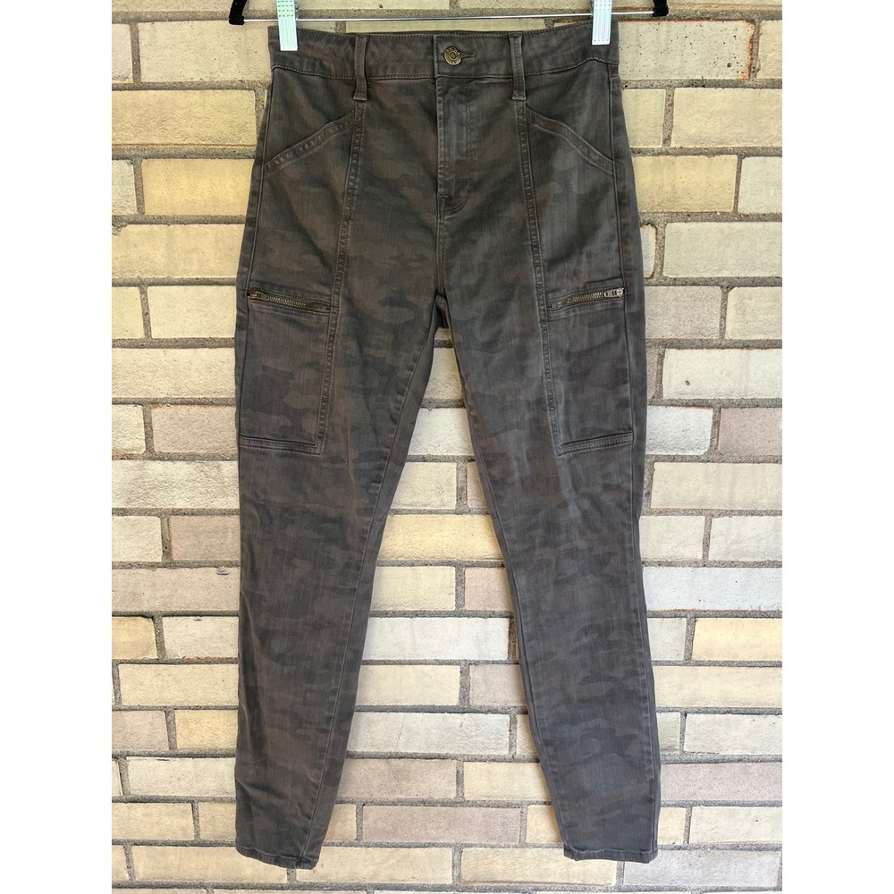 Pistola Brown Camo Cargo Skinny Jeans Size 27 / 4 Stretch Denim